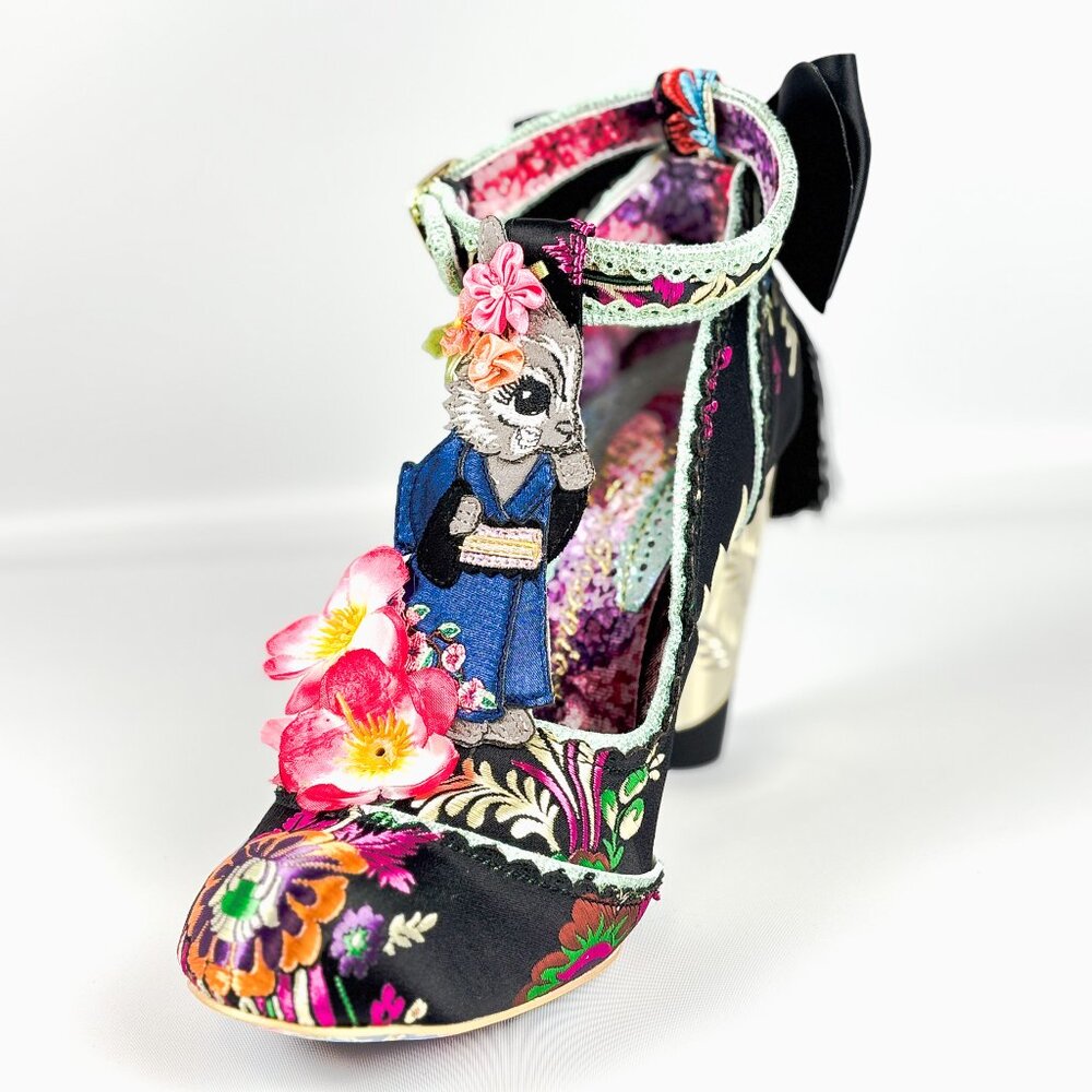 Irregular Choice Blossom Bunny Black Floral Heels – Size 40 / UK 7 – Rare - Picture 7 of 8